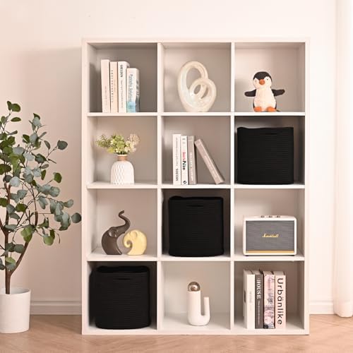 ICERZCZ 11 Inch Cube Storage Bins, Storage Cube Organizer Bins, Woven Cotton - Image 3