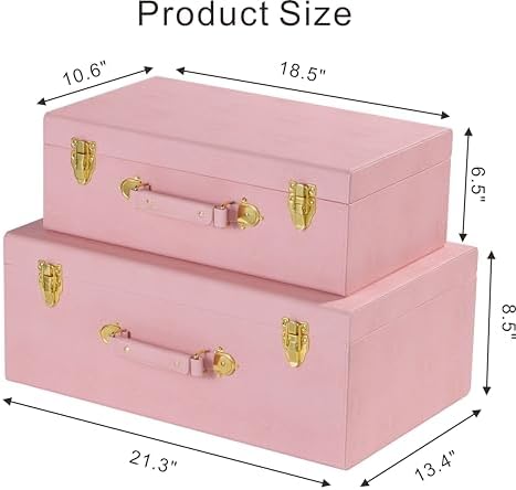 Sagala Decorative Trunk, Nested Large Storage Boxes - Image 2
