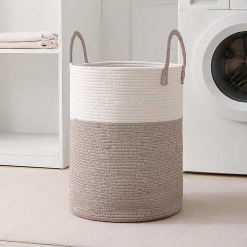 Laundry Basket Hamper Tall Rope Storage Woven - Image 2