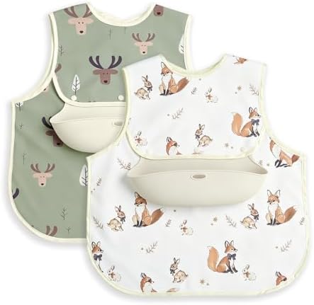 Baby Bib for Eating | Waterproof Baby Smock Bib Shirt | Baby Feeding & Baby by Unknown
