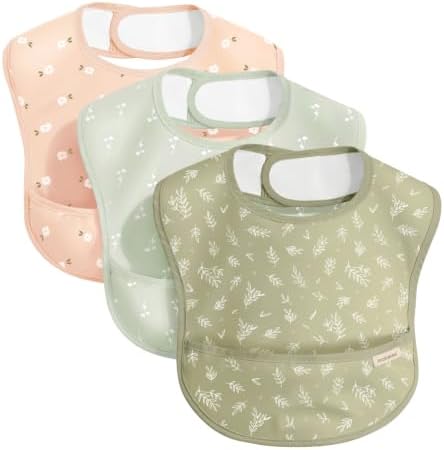 KeaBabies 3-Pack Waterproof Baby Bibs by KeaBabies