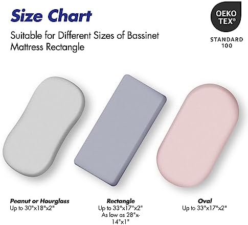 Bassinet Sheets for Baby Boy and Girl, Bassinet Sheet Neutral, Fit for Rectangle - Image 3