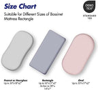 Bassinet Sheets for Baby Boy and Girl, Bassinet Sheet Neutral, Fit for Rectangle - Image 3