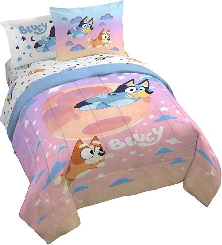 Jay Franco Bluey & Bingo Queen Comforter Set by JayFranco