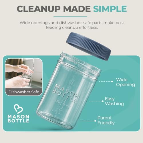 Mason Bottle Glass Breastmilk Storage Jars - Image 5