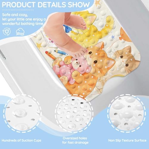 Kids Bathtub Mat, Non Slip Cartoon Bath Mat - Image 3