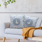 Blue and White Chinoiserie Goose Pillow Covers 18x18, Goose Nursery Decor - Image 2