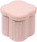 B FSOBEIIALEO Storage Ottoman Cube, Flowers Shaped Ottomans by BFSOBEIIALEO