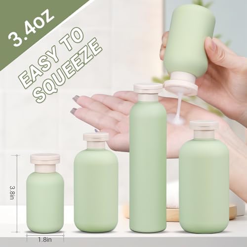 ASEVAT 3.4 oz Travel Bottles for Toiletries, Leak Proof Squeeze Bottles - Image 3