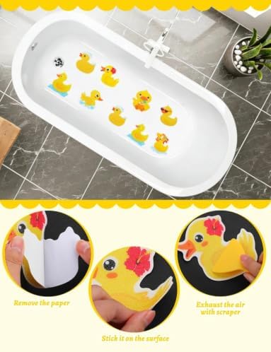 52Pcs Non Slip Bathtub Stickers, Cute Duck Stickers - Image 4