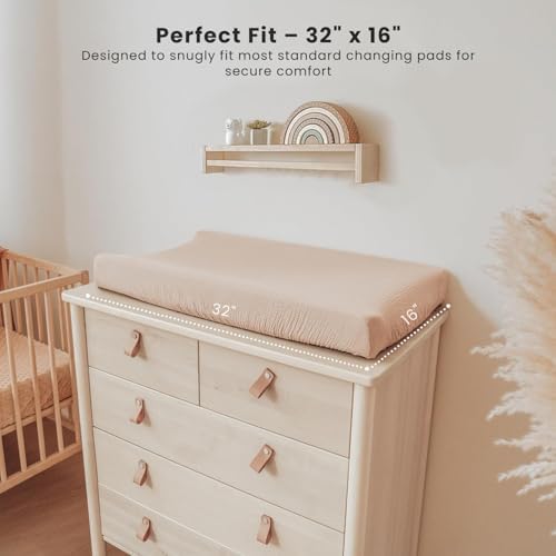 Konssy 2 Pack Muslin Changing Pad Covers - Image 4