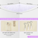Stuffed Animals Hammock with LED Light Toy Net Room Decor Corner Storage - Image 2