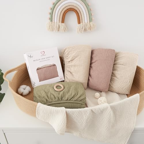 Bearmoss Muslin Mini Crib Sheets - Image 5