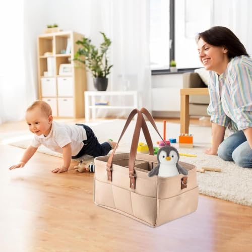 Canvas Diaper Caddy Organizer - Image 5