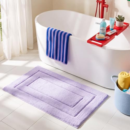 GRANNY SAYS Lavender Bathroom Rug 24" x 36", Non-Slip Microfiber Bath Mat by GRANNYSAYS