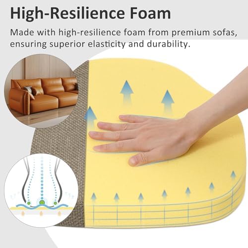 Shinnwa Dining Chair Cushions Set of 4, High-Resilience Foam Windsor Seat Pads - Image 2