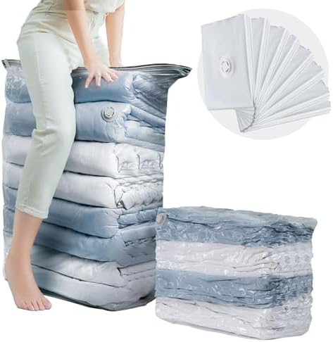 TAILI 8 Pack Cube Vacuum Storage Bags, Jumbo Size by TAILI