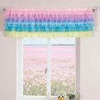 Besutolife Pastel Unicorn Valance Curtain Sparkle Tulle Valances - Image 6