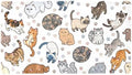 Bathtub Mat Non Slip 26.8x15.1In, Cute Cats Bath Mat by Anna+Cowper