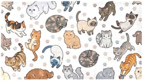 Bathtub Mat Non Slip 26.8x15.1In, Cute Cats Bath Mat by Anna+Cowper