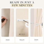 RTZEN Metal Curtain Tiebacks, Drapery Holders - Image 7