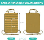 2 PCS Car Seat Back Organizer, Tactical MOLLE Sag Proof Vehicle Panel Backseat - Image 2
