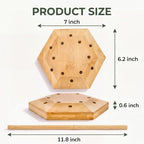 Elsjoy Set of 2 Plastic Bag and Bottle Drying Racks, Countertop Kitchen Bamboo - Image 2