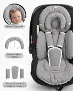 TinlyFinly Infant Car Seat Insert Muslin Cotton Reversible - Image 7