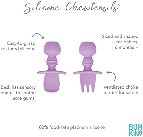 Bumkins Baby Utensils Set, Chewtensils Silicone Spoons - Image 5