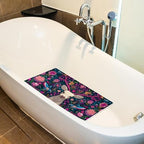 Shower Mat Non Slip 26.8 x 15.1 Inches, Deer Flower Birds Bathtub Mat Shower - Image 5
