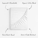 Sorrel + Fern Fitted Baby Crib Sheets, Neutral 2-Pack - Image 3