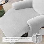 Stretch Recliner Covers, 4-Piece Ultra Soft Velvet Recliner Chair Slipcover - Image 5