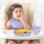 100% Silicone Baby Feeding Set, BPA Free Baby Dishes Set - Image 6
