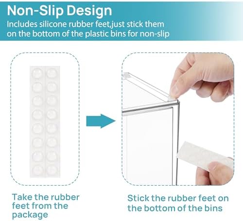 Vtopmart Clear Stackable Storage Drawers, 2 Pack Tall Plastic Organizers - Image 4