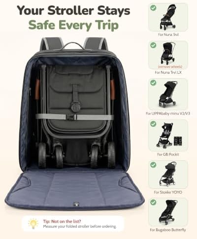 YOREPEK Expandable Padded Stroller Travel Bag - Image 4
