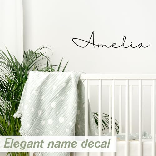 Boao Personalized Name Letter Wall Decal, lassic Cursive - Image 5