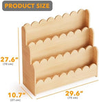 SpaceAid 3-Tier Scalloped Bookshelf, Montessori Bookcase - Image 2