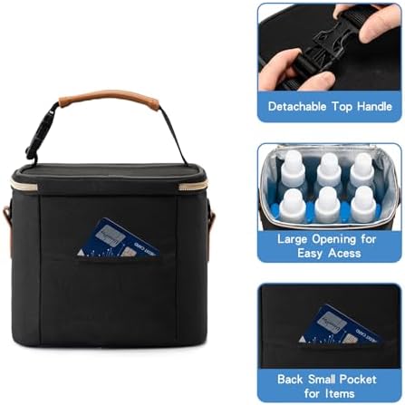 Breastmilk Cooler Bag with Ice Pack Fits 6 Baby Bottles Up to 5 Ounce, Baby - Image 4