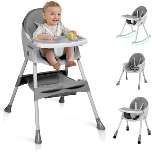 Ktaxon Baby High Chair, 6-in-1 Portable Rocking Highchair by Ktaxon