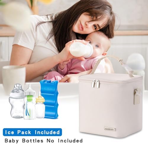 Breastmilk Cooler Bag with Ice Pack Fits 6 Baby Bottles Up to 9 Ounce, Baby - Image 6