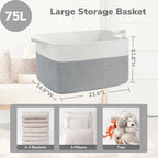 Goodpick Large Woven Rope Blanket Basket - Image 3