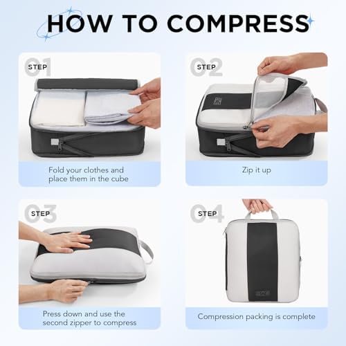 OlarHike 8 Set Compression Packing Cubes - Image 3