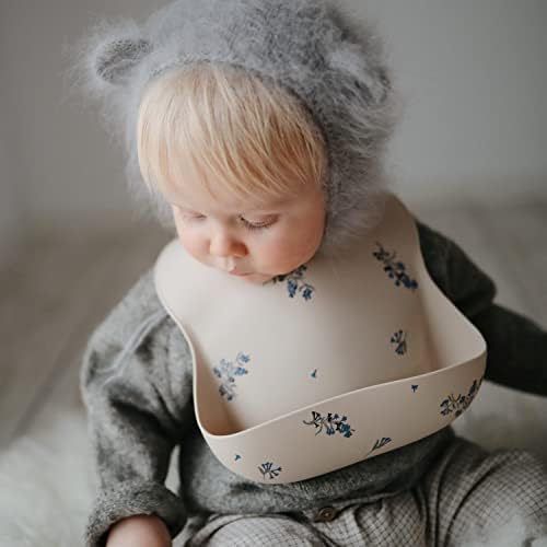 mushie Silicone Baby Bib | Adjustable Fit Waterproof Bibs - Image 3