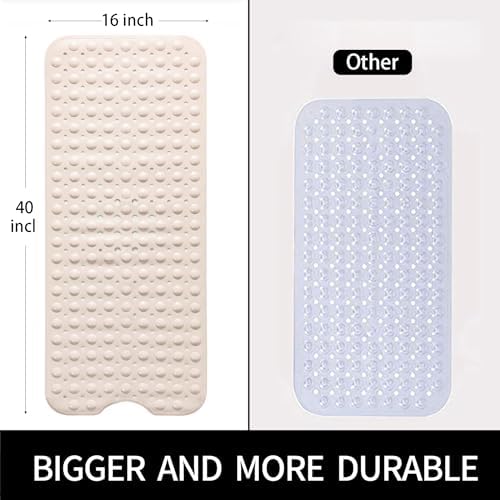 Non Slip Bathtub Shower Mat, Extra Long Bath Mat - Image 2
