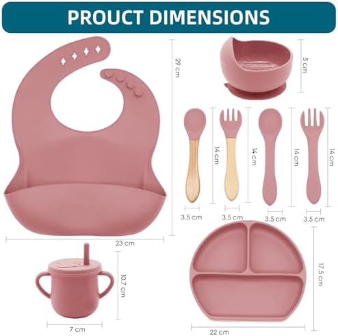 100% Silicone Baby Feeding Set, BPA Free Baby Dishes Set - Image 3
