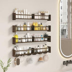 34Inch Nursery Bookshelves, Wall Floating Shelf Kids Coat Rack - Image 7