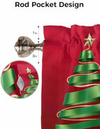 Vandarllin Merry Christmas Kitchen Curtains Valances - Image 7