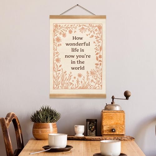 ZTGDA How Wonderful Life is Now Wall Art Decor, Boho Floral Wall Art Poster - Image 6