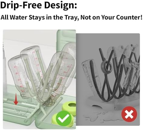 YOTIME Travel Bottle Brush Set, Foldable Drying Rack - Image 4