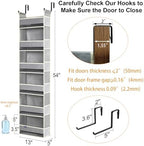 2 Pack Over The Door Hanging Organizer 6-Shelves and 12 Side Pockets, Over The - Image 2